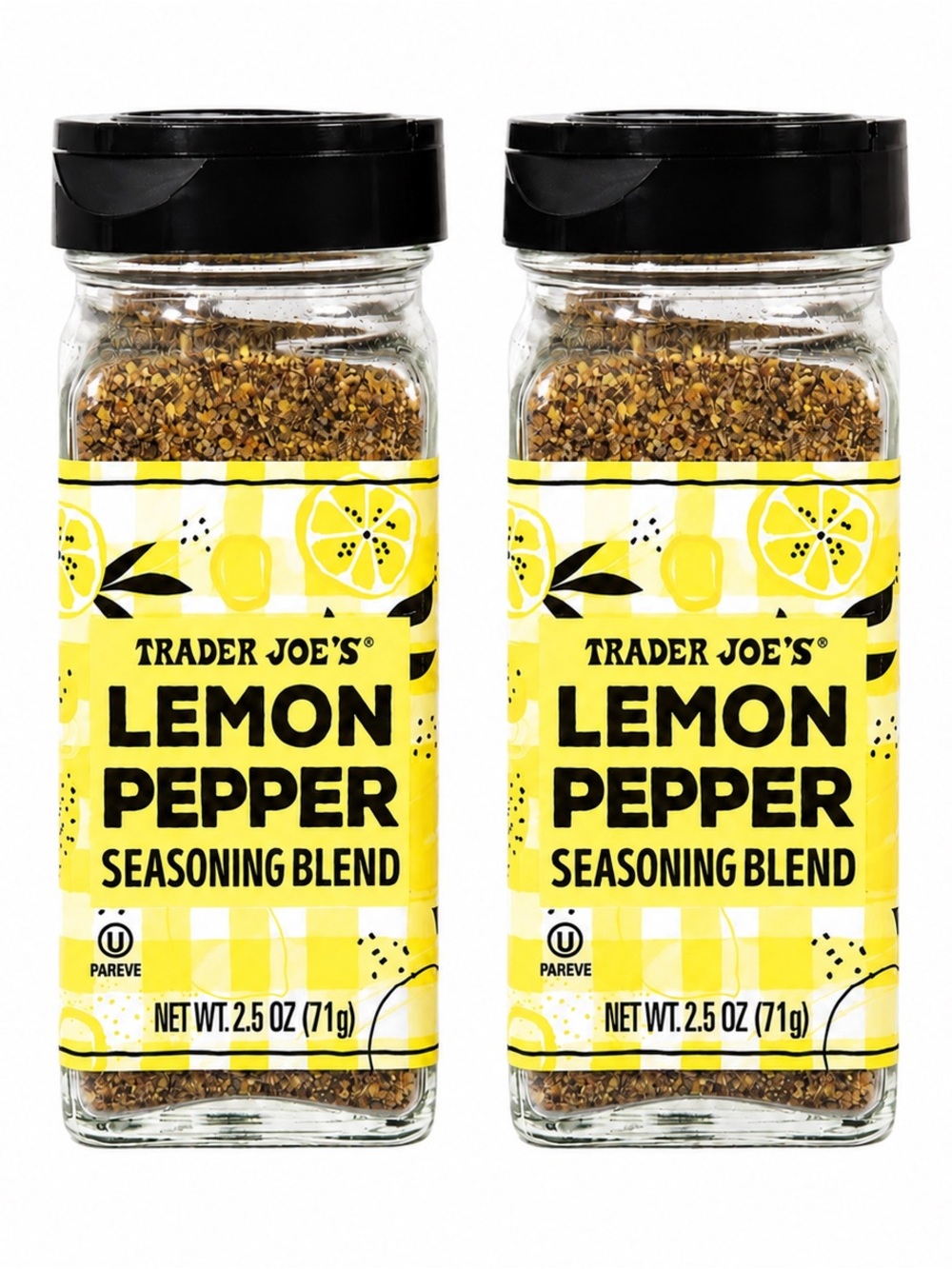 Trader Joe’s Lemon Pepper Seasoning Blend 2.5 oz 2-Pack NEW